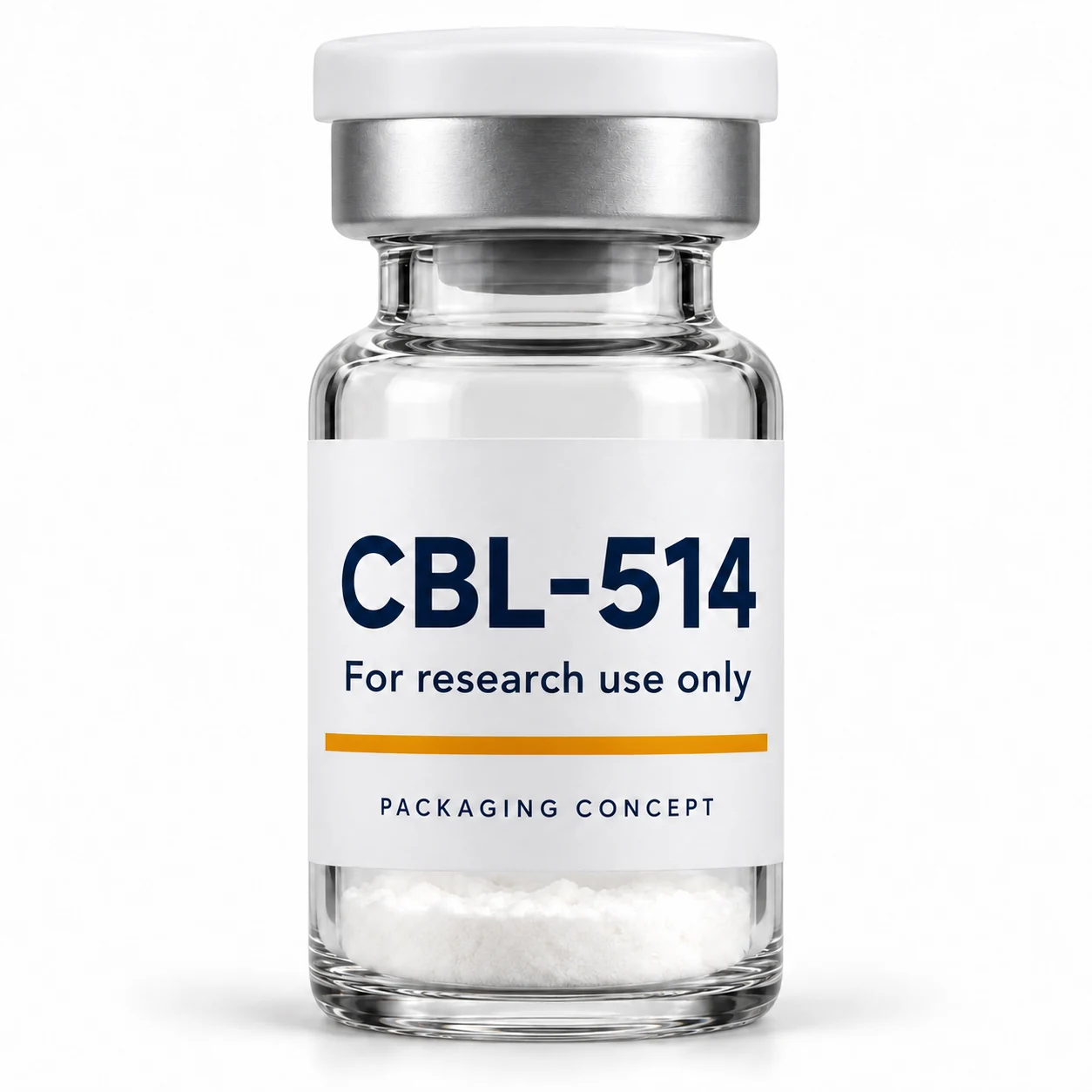 CBL-514 research vial packaging concept labelled For research use only