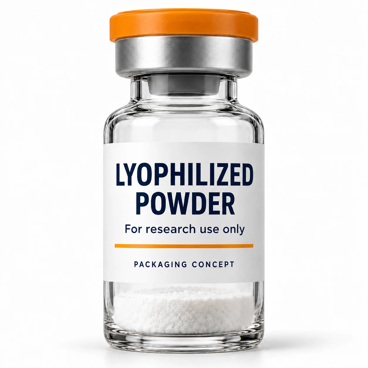 Lyophilized powder OEM packaging concept labelled For research use only